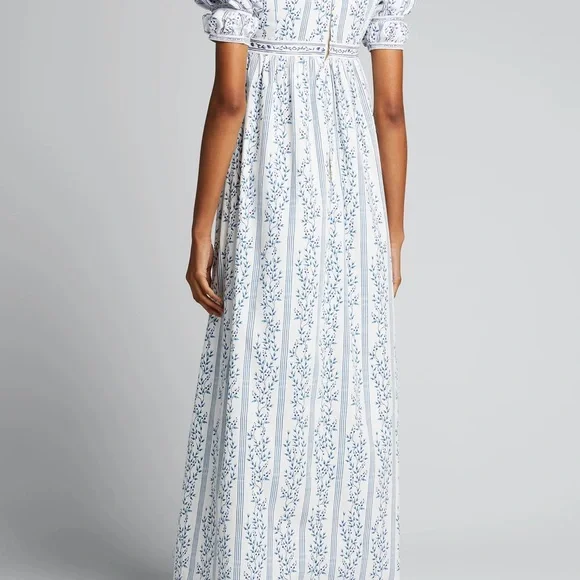 Agua by Agua Bendita Pistacho grosellas-printed poplin dress maxi floral - Picture 5 of 12